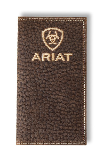 Men's Brown Bull Hide Leather Rodeo Wallet