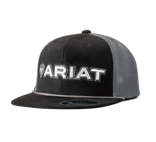 Men's Black Flexfit 110 Baseball Cap Braid Accent