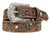 Women's Brown Western Belt with Turquoise Inlay