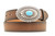 Women's Brown Western Belt with Silver Oval Buckle