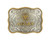Men's Antique Silver and Gold Scalloped Belt Buckle
