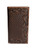 Men's Brown Basketweave Floral Embossed Leather  Rodeo Wallet 