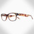 Women's Brown Readers with Checkerboard Swarovski Crystals