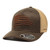 Men's Brown Oilskin Cap with Embroidered Flag Design