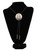 Men's Black Bolo Tie with Silver Oval Concho Slide