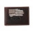 Men's Dark Brown Smooth Leather Bifold Removable Passcase Wallet w/Flag