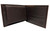 Men's Dark Brown Smooth Leather Bifold Removable Passcase Wallet w/Flag