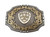 Men's Antique Silver and Gold Rectangular Belt Buckle