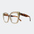 Women's Amber Light Beige Over-sized Readers with Swarovski Crystals