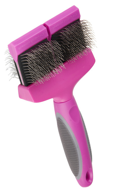 Groomer Essentials Flexible Slicker Brush - Medium Firm Zoomable Image