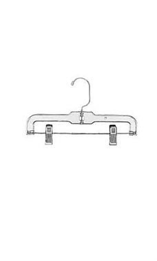 11-inch Clear Plastic Hangers with Clips