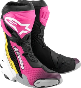 ALPINESTARS Supertech R Boots - Black/Magenta/White/Yellow