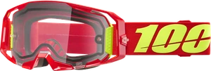 Armatic  Enduro Moto Goggle Red Clear Lens