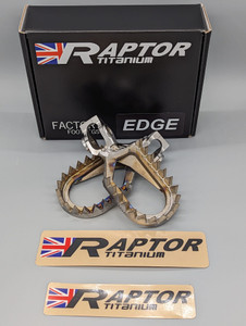 Raptor Edge Titanium Foot Pegs | 125-530cc (2022+) Raptor Edge Titanium Foot Pegs | 125-530cc (2022+)