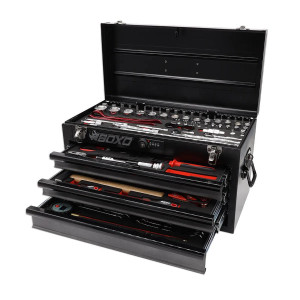 BoxoUSA MotoBox 103-Piece Metric Tool Set w/3-Drawer Box BoxoUSA MotoBox 103-Piece Metric Tool Set w/3-Drawer Box
