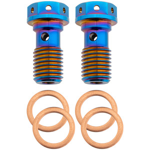 Tusk Titanium Banjo Bolt M10x1.25 - Set of 2 (Nissin) Tusk Titanium Banjo Bolt M10x1.25 - Set of 2 (Nissin)