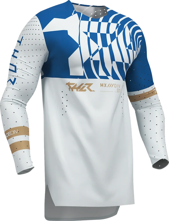 THOR Sportmode Mind Control Jersey - Light Gray/Blue - 2XL 2910-8771