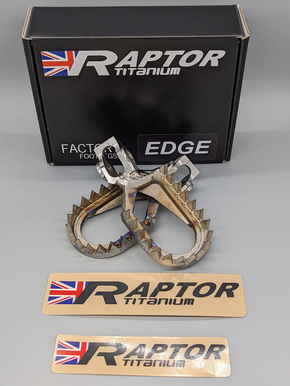 Raptor Edge Titanium Foot Pegs | 125-530cc (2022+)