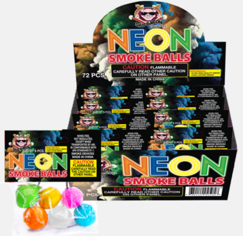 Neon Smoke Balls Clay (20/12/6) (Case)