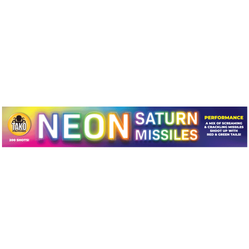 Neon Saturn Missiles (Tako) - 200 Shot (Case)