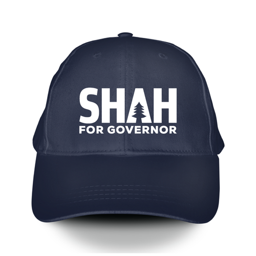 Shah For Governor (Navy Baseball Cap)
