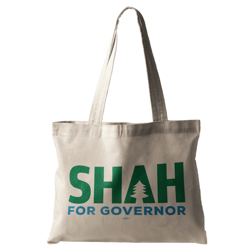Shah For Governor (Natural Canvas Tote)