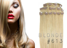 20" CLIP IN REMY HUMAN HAIR EXTENSION | 60GM PER PACK (6PCS) BLONDE #613