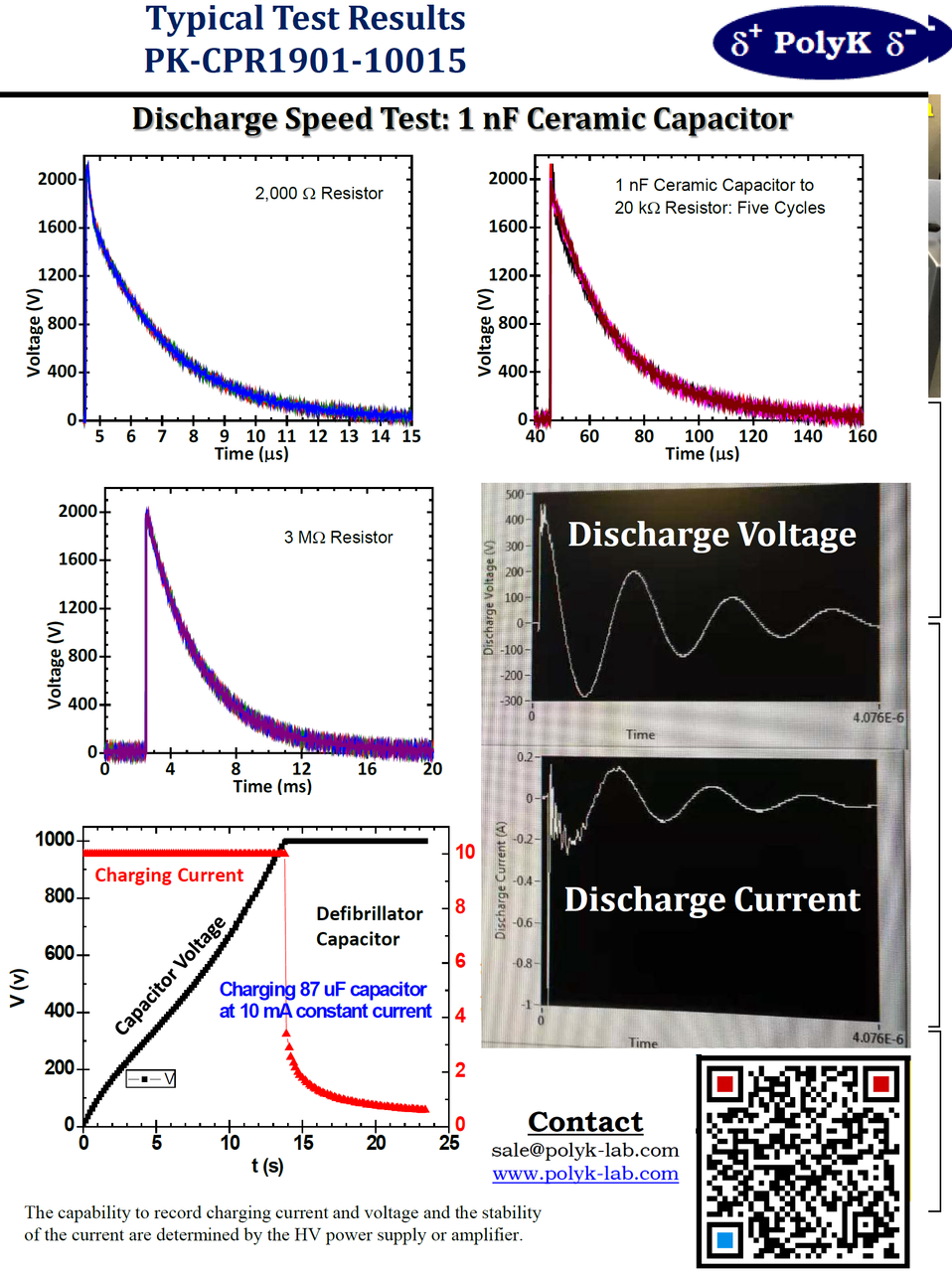 Capacitor Dielectric Materials Charge Discharge Test System