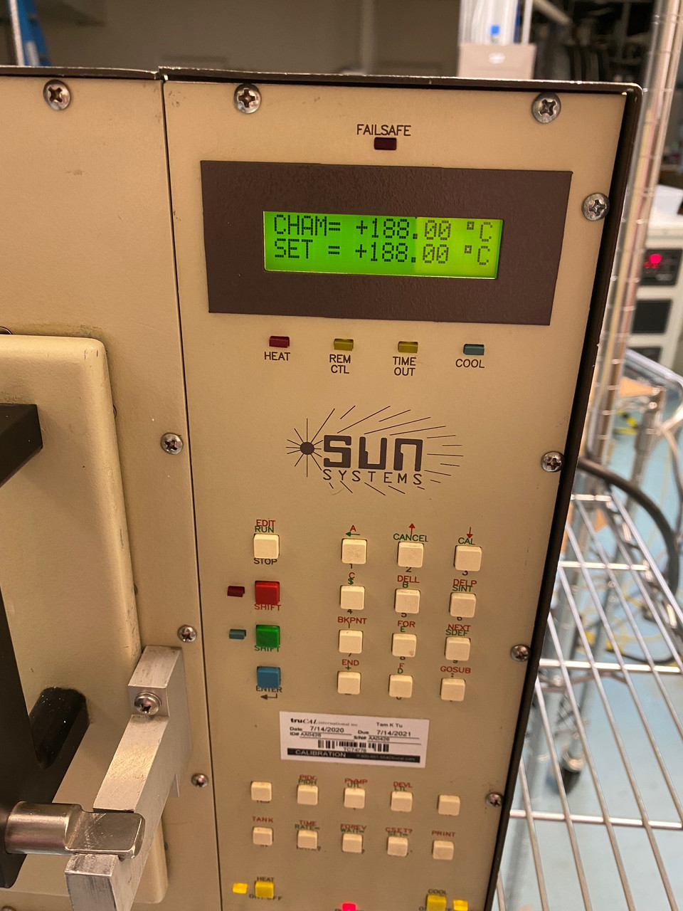 Used Sun Electronic Chamber Oven EC1A, 120 V, Liquid CO2 Cooling, Warranty