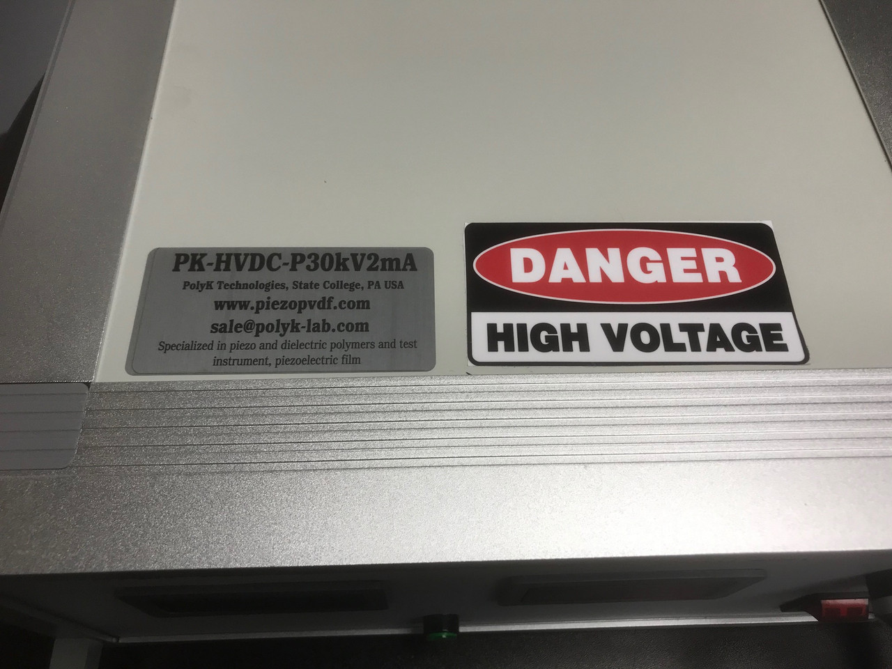 New High Voltage Power Supply +10 kV, 2 mA, Current Limit, With Cables