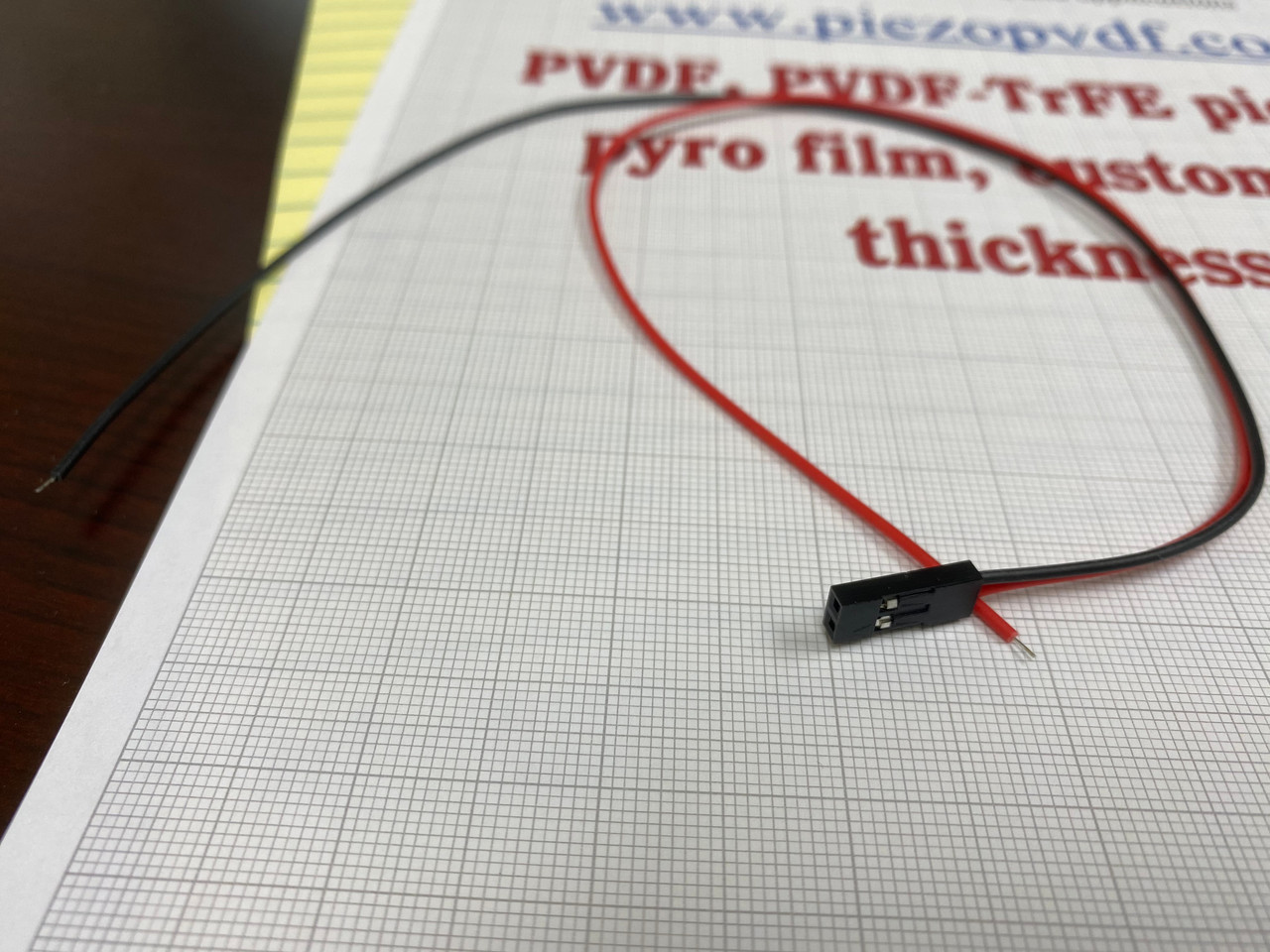 Piezoelectric PVDF Sensor With Leads