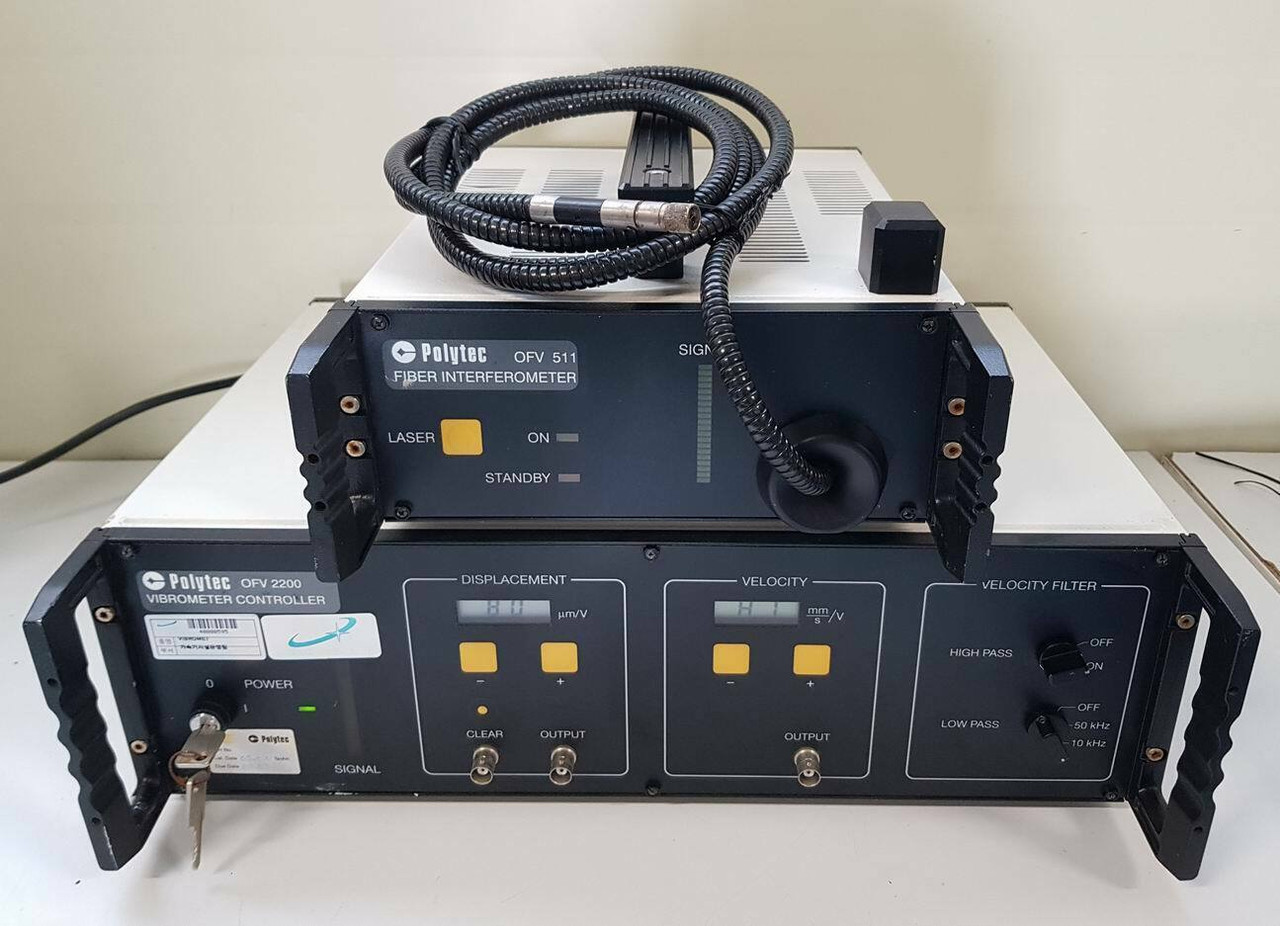 Polytec OFV-2200-L + OFV-511 Laser Vibrometer Velocity and Displacement