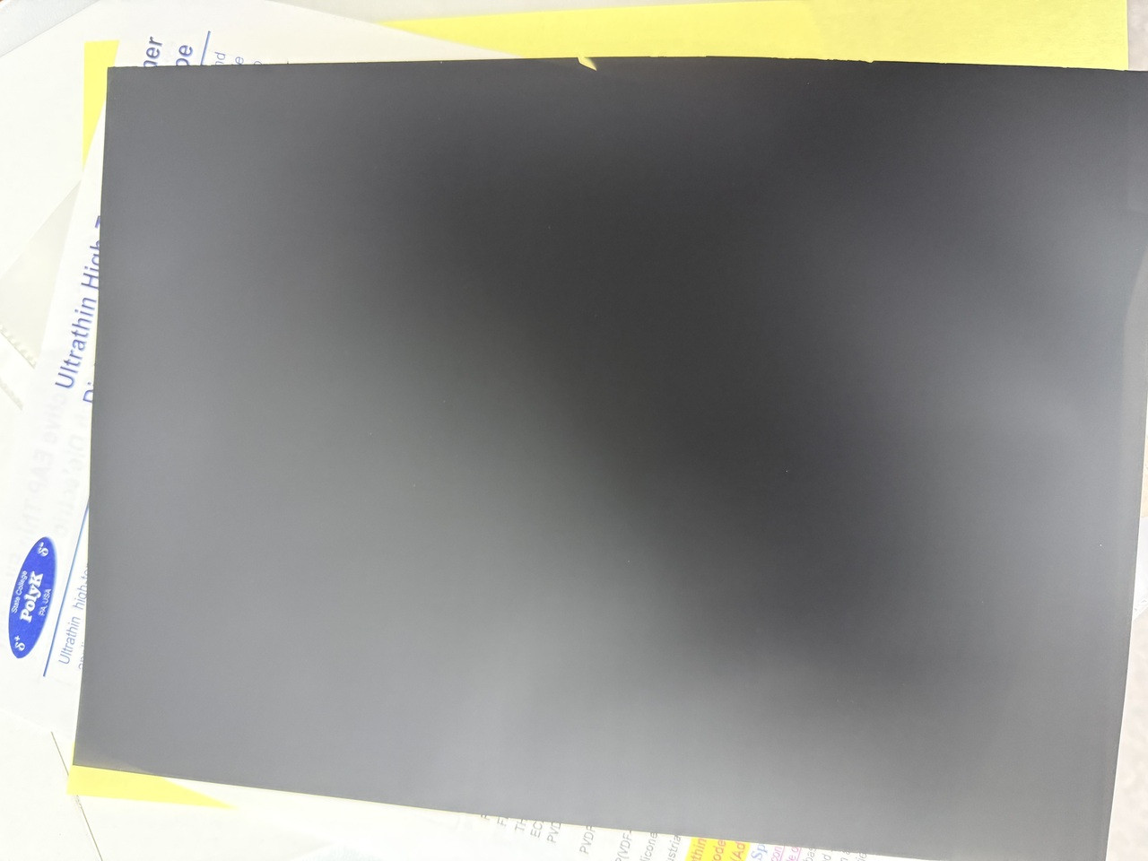 Ultrathin Free Standing Single Sided Tape 7 um Thick BLACK
