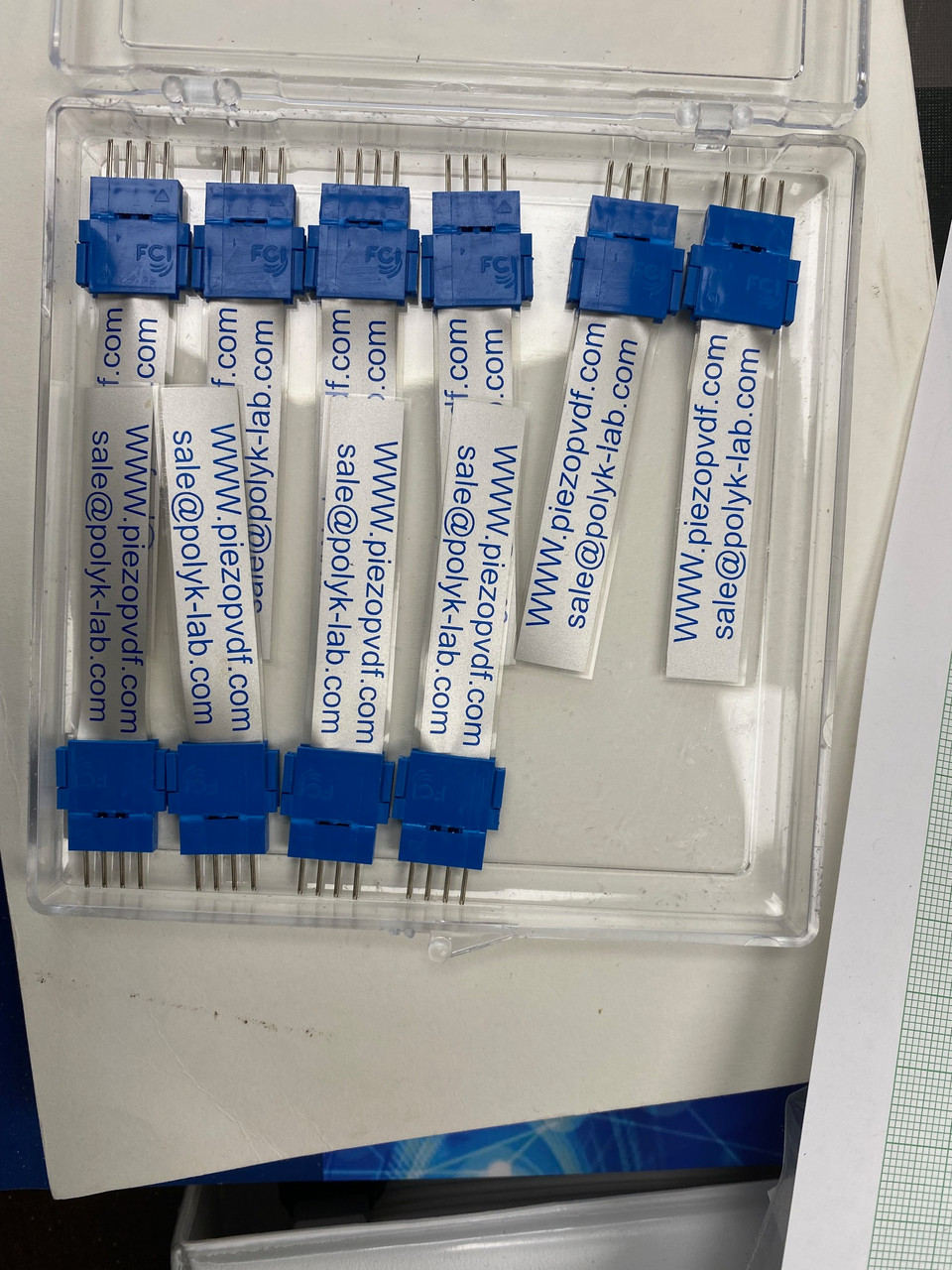 Piezoelectric PVDF Bending Sensor With Leads 10 mm x 50 mm