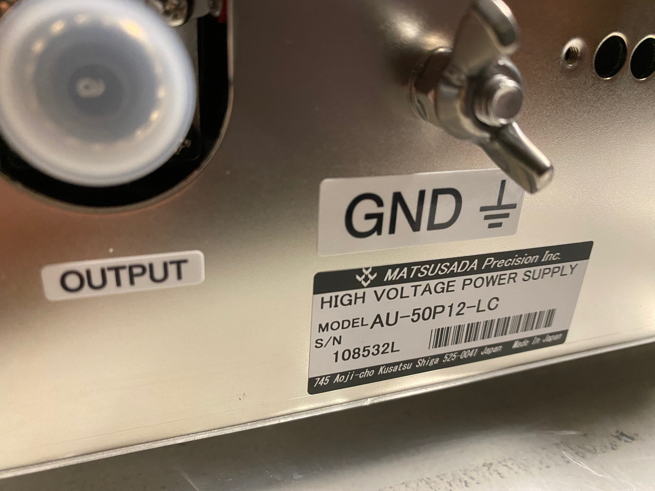 NEW Matsusada Precision High Voltage Power Supply AU-50P12-LC +50 kV, 12 mA, With Cables and Manual,  ARC resistant, Current Limit