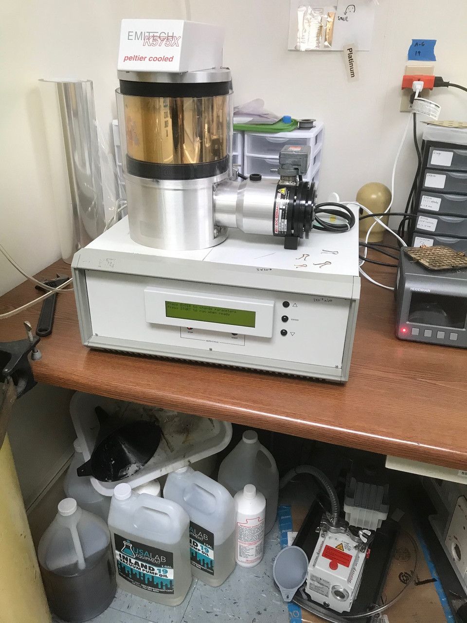 Emitech Quorum Sputter Coater K575X with Turbo Pump and Pfeiffer Duo 2.5 Pump, for precious and oxidative targets