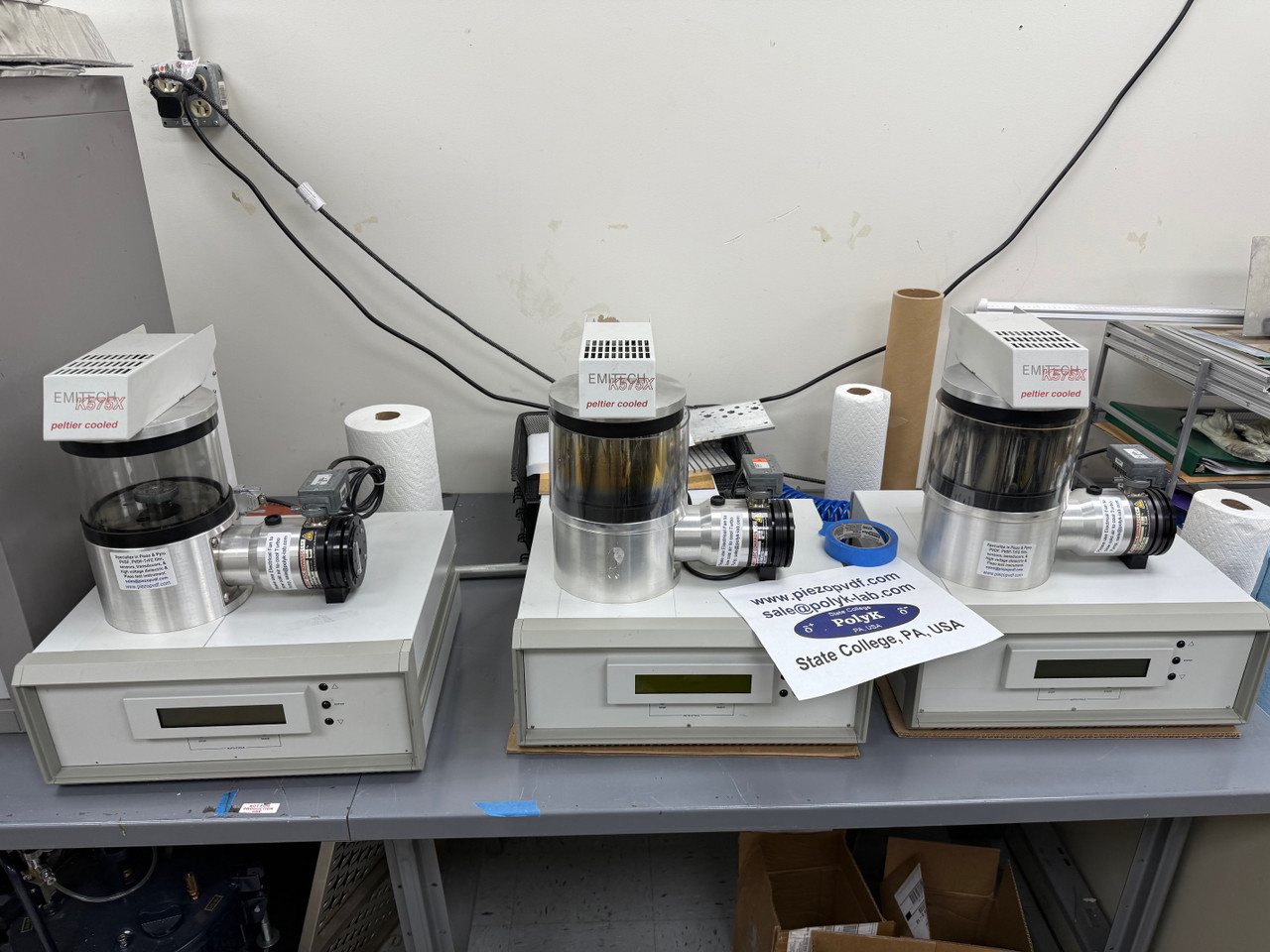 Emitech Quorum Sputter Coater K575X with Turbo Pump and Pfeiffer Duo 2.5 Pump, for precious and oxidative targets