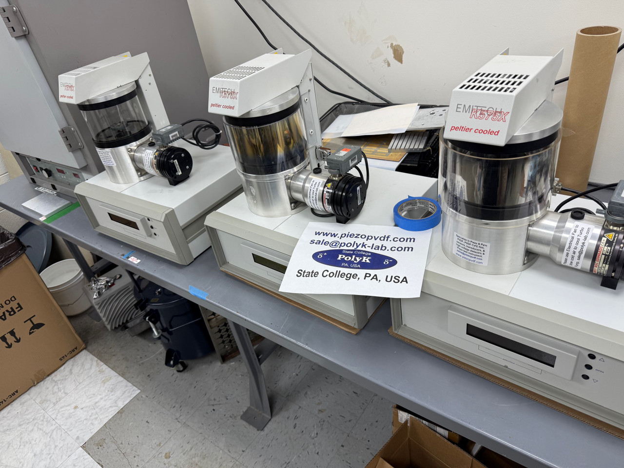 Emitech Quorum Sputter Coater K575X with Turbo Pump and Pfeiffer Duo 2.5 Pump, for precious and oxidative targets
