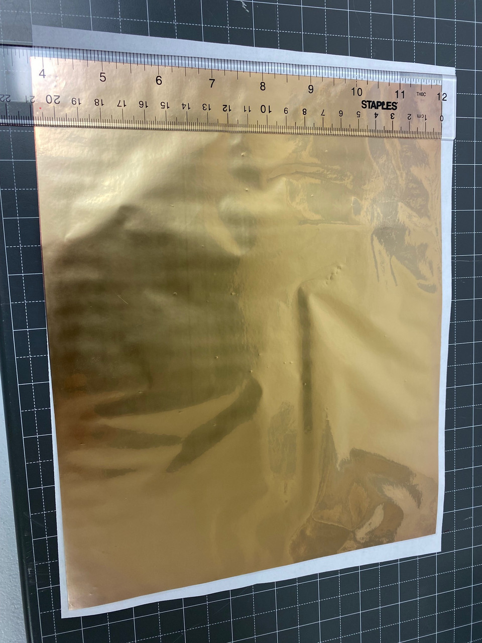 PVDF-TrFE piezo film with gold electrode (25 mm x 25 mm size), 3 um to 100 um