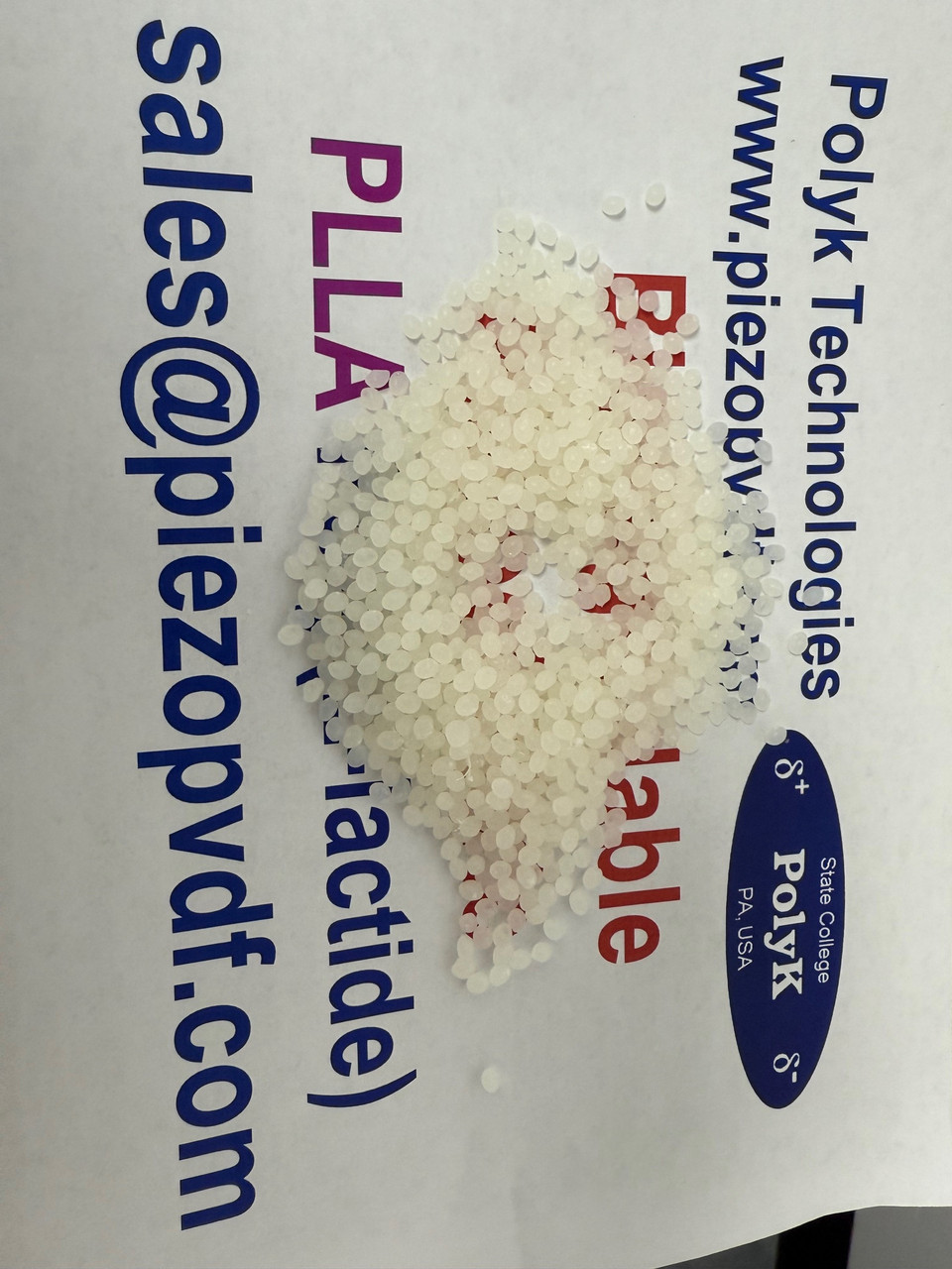 PLLA Pellets 500 gram package Poly(L-Lactide) Poly(L-lactic acid)