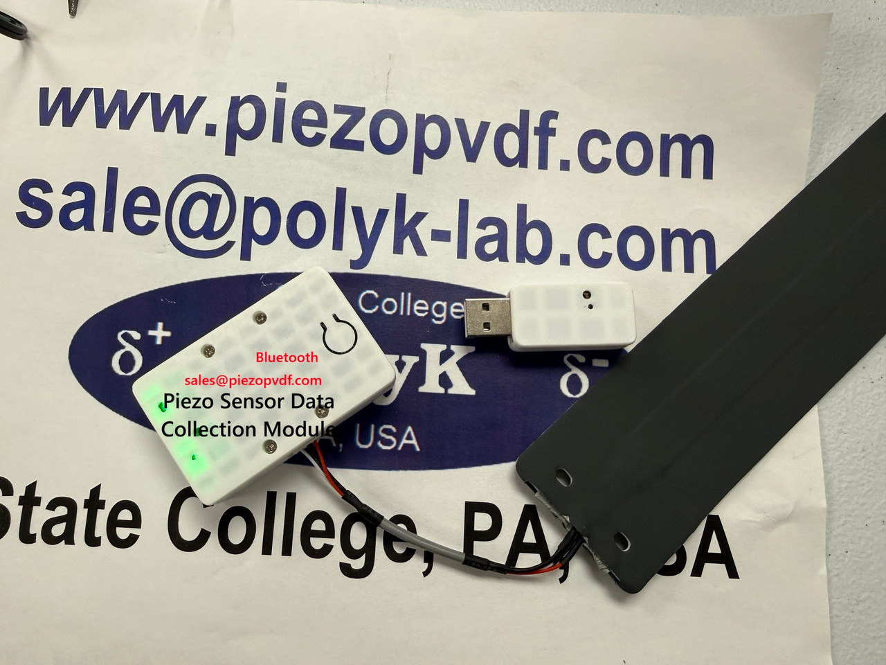 Piezo Sensor Signal Acquisition and Bluetooth Transmission