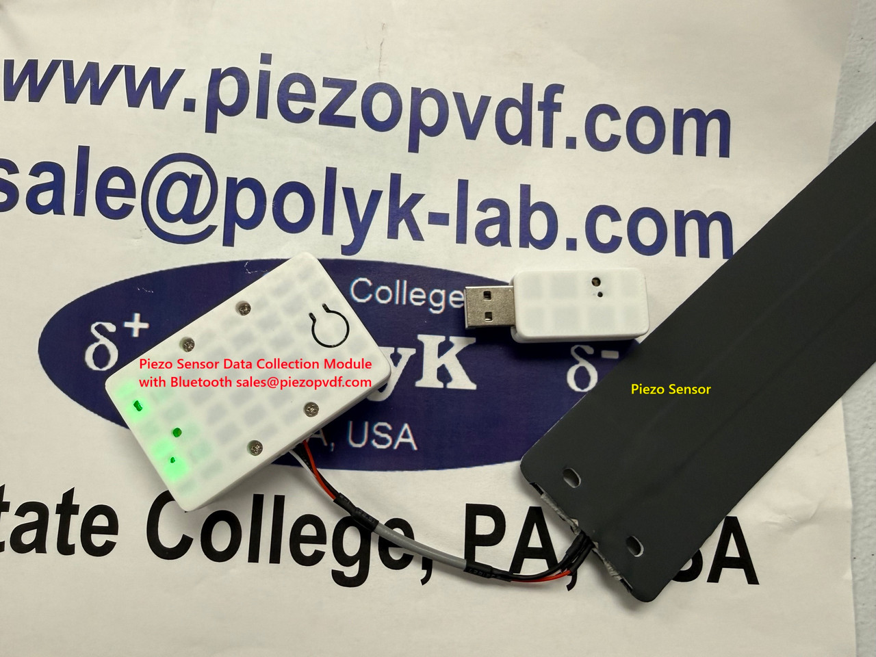 Piezo Sensor Signal Acquisition and Bluetooth Transmission