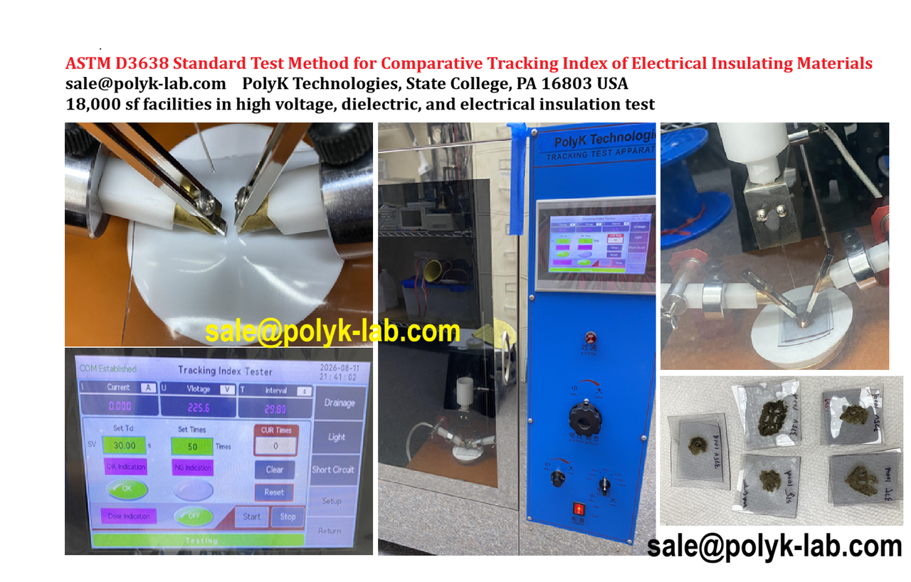 ASTM D3638-21e1  Standard Test Method for Comparative Tracking Index of Electrical Insulating Materials