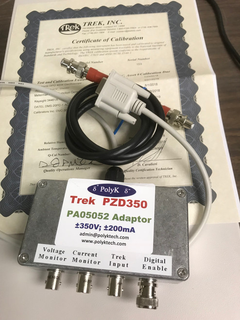 Trek PZD350A PA05052 High Voltage Amplifier and Piezo Driver, +/-350V, 200 mA, with cables, manual and warranty