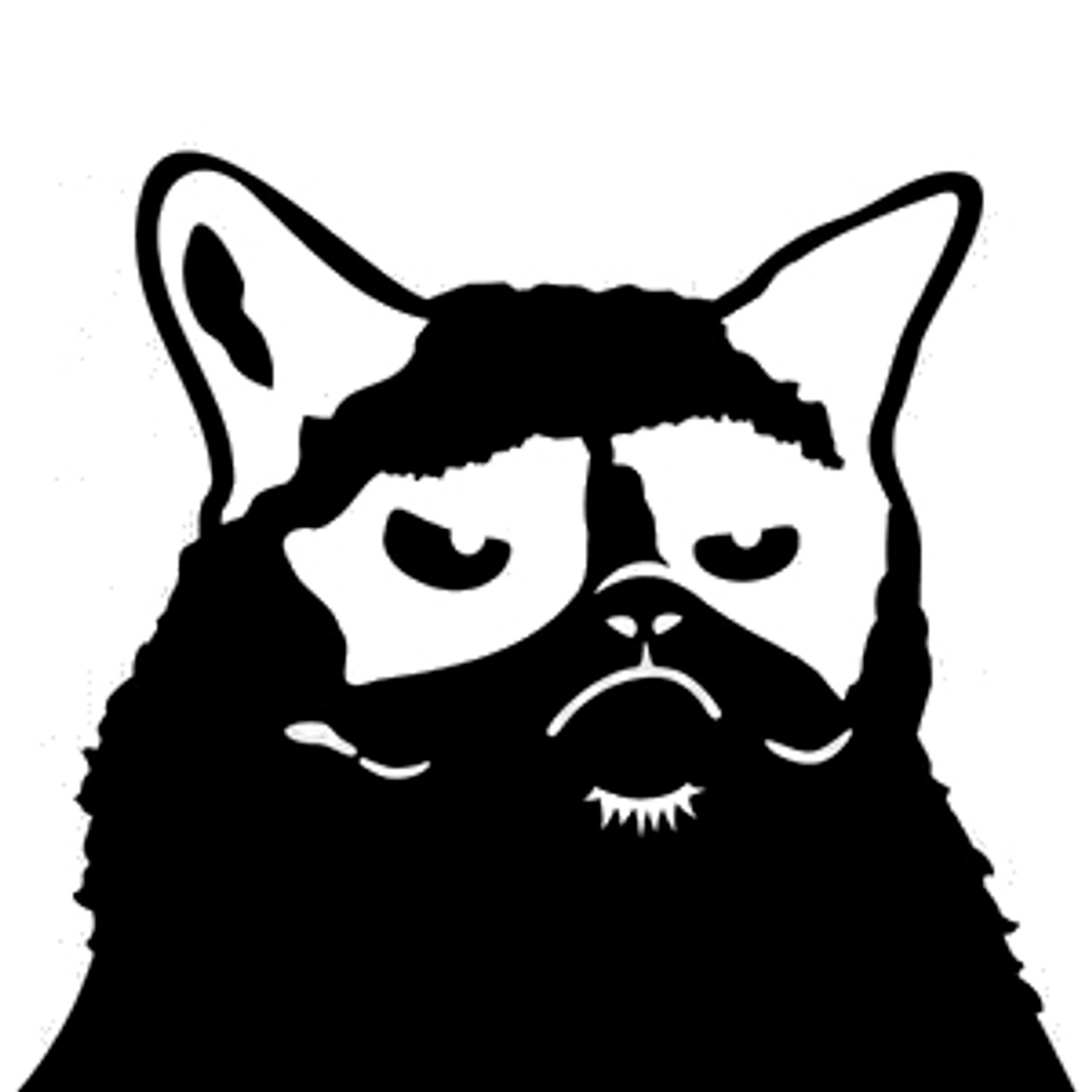 grumpy cat outline