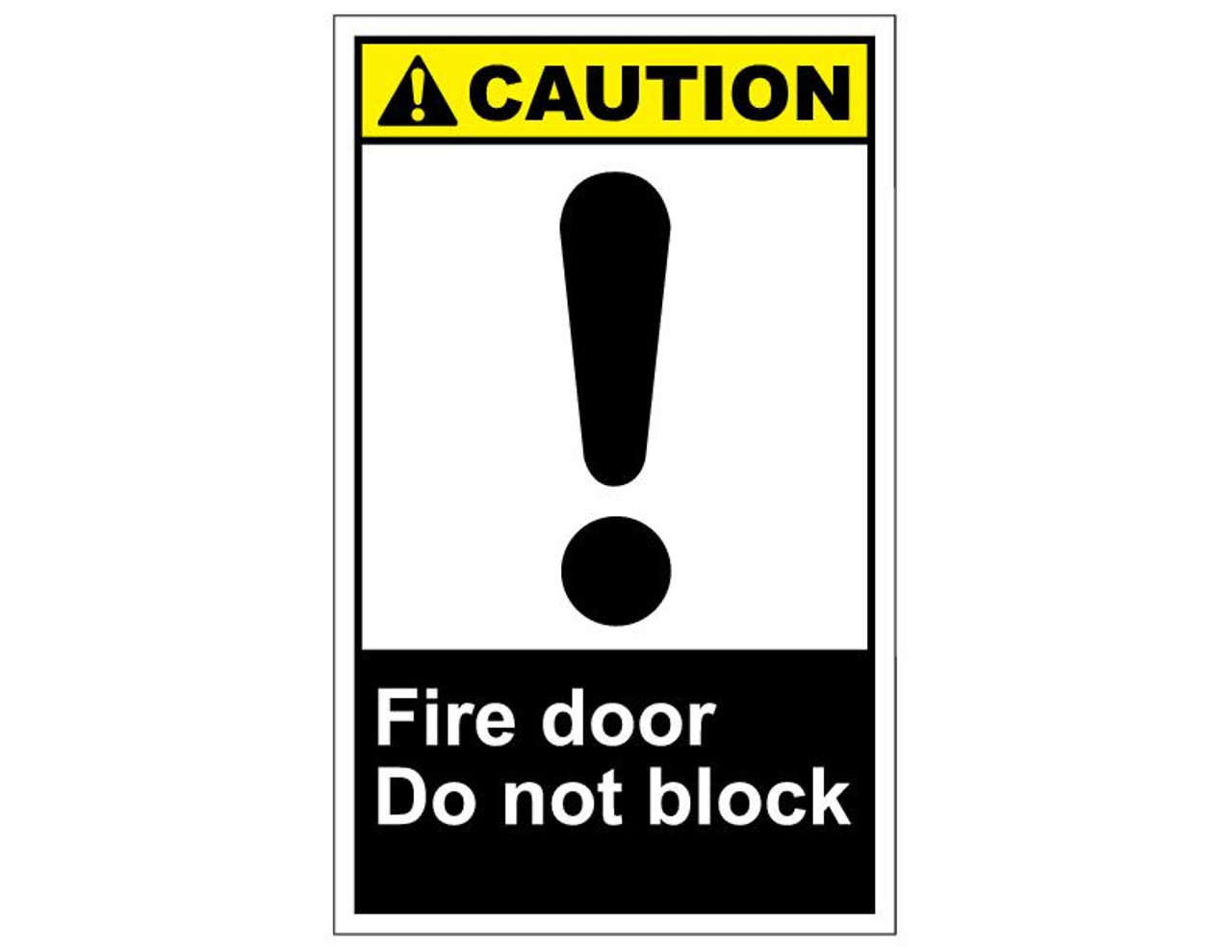 Ansi Caution Fire Door Do Not Block 