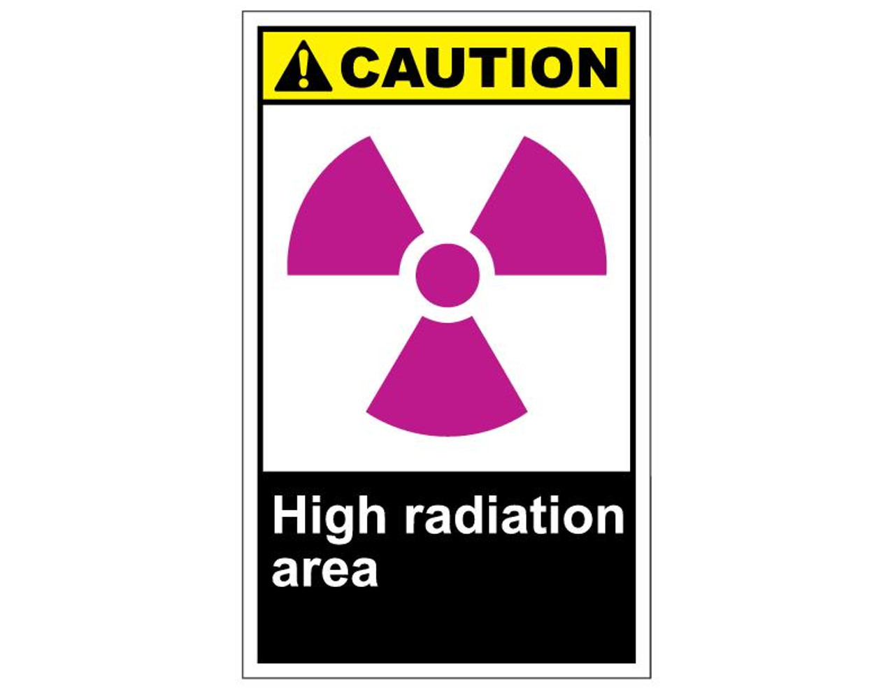 ANSI Caution High Radiation Area