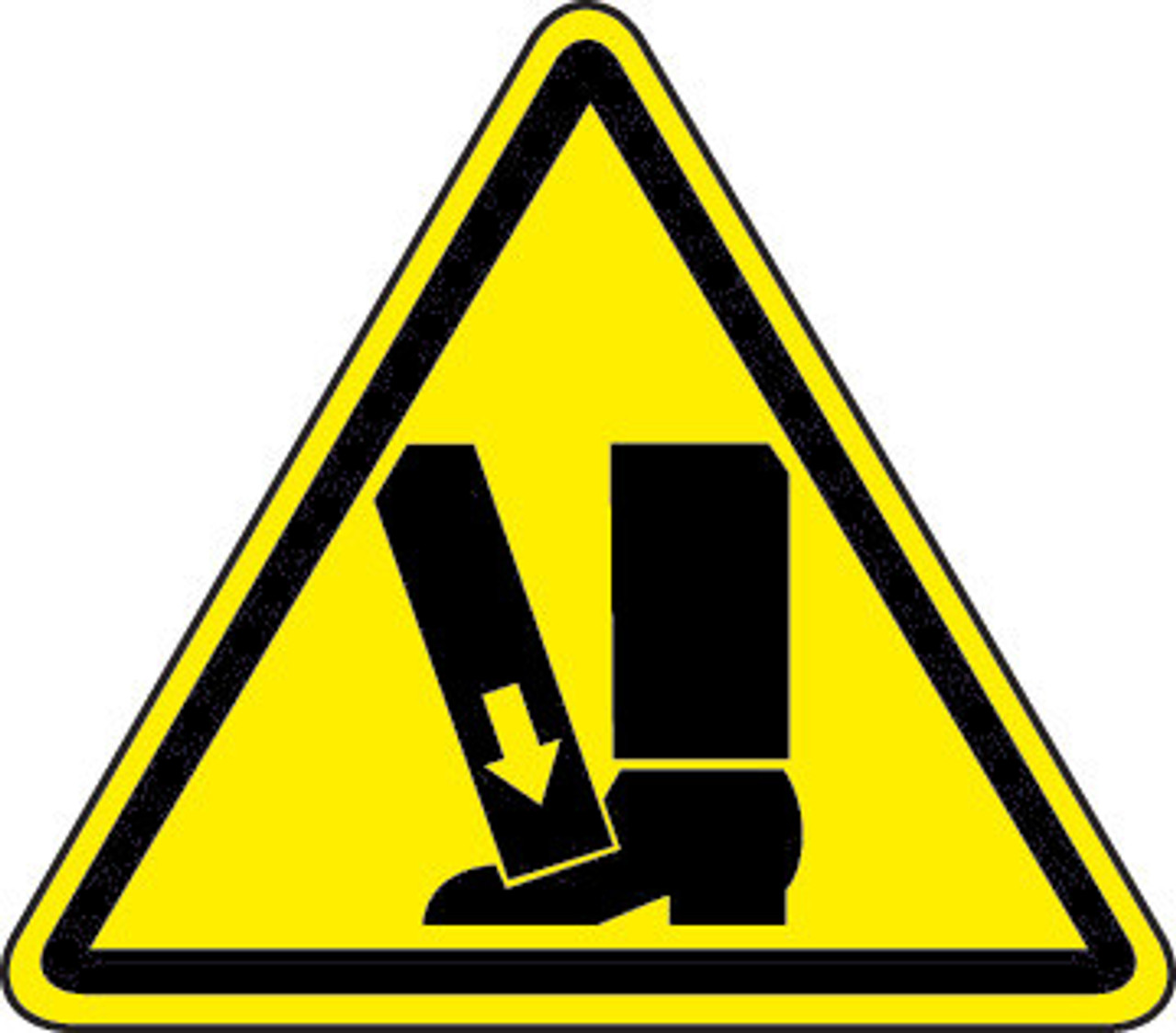 Crushing Of Toes/Foot Hazard (ISO Triangle Hazard Symbol)