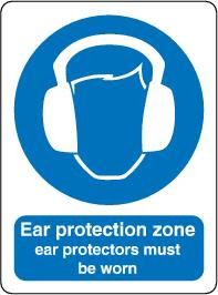 Ear Protection Zone Ear Protectors Must Be Worn