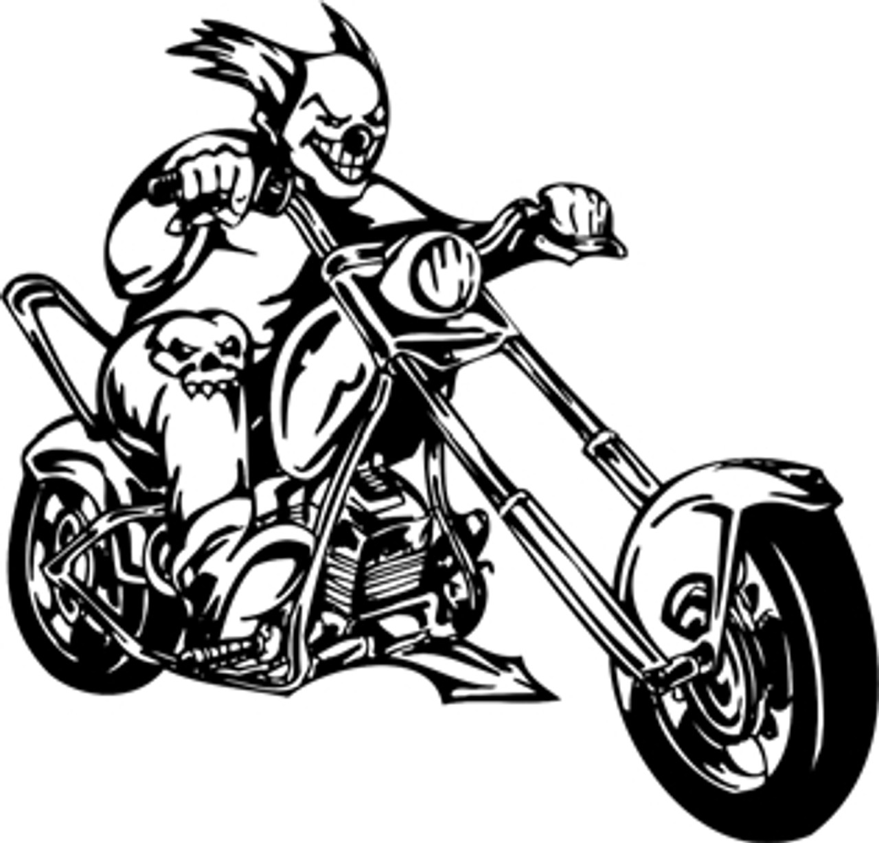 Joker and His Ride Motorcycle Decal